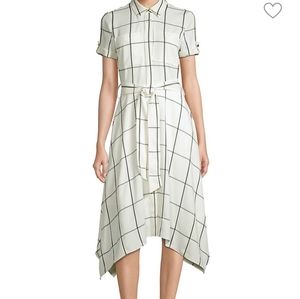 Plaid black and white dress